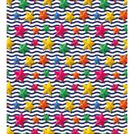 3D Stars Wavy Stripes