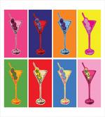Colorful Martini Glass artwork