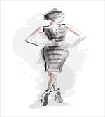 Slim Lady in a Dress