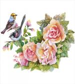 Wild Exotic Birds Roses