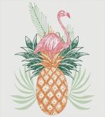 Pineapple Flamingo Leaves artwork