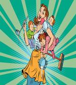 House Chores Kids Pop Art