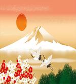 Japanese Landscape and Birds