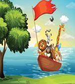 Funny Playful Animals Tree