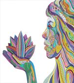 Yoga Pose in Lotus Flower
