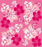 Pink Hibiscus Butterflies