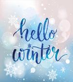 Hello Winter Words Snow
