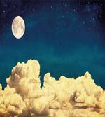 Stars Full Moon Cloud
