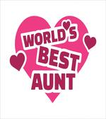 World's Best Aunt Lettering