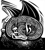 Curled up Dragon Sketch
