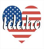 Heart Shaped USA Flag State artwork