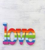 Love Sign on Wood Planks