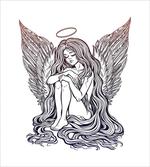 Long Hair Girl and Halo