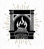 Vintage Log Fire Image