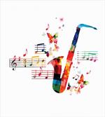 Saxophone with Butterflies
