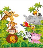 Cartoon Zoo Mascots