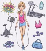 Cartoon Girl Work artwork