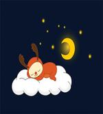 Reindeer Sleeping in Sky