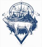 Deer Compass Ethnic
