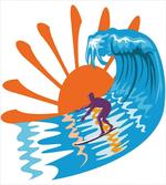 Hot Beach Vibes Surfer artwork