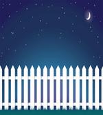 Starry Night with Crescent