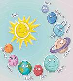 Cartoon Sun Planets