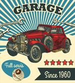 Retro Car Garage Art