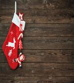 Stocking on Wooden artwork