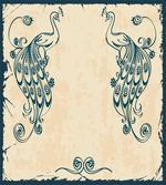 Vintage Peacock Bird