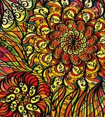 Abstract Curly Floral artwork