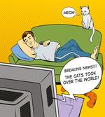 Man TV Cat Comic Book