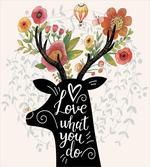 Words Deer Elk Flowers