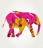 Elephant in Tropic Flowers