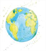 Watercolor Style Planet