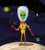 Funny Creature in a Spacesuit