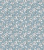 Retro Drawn Blossoms on Blue