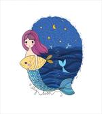 Mermaid Fish Night Sea