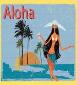 Brunette Hair Hawaiian Lady