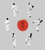 Men in Karate Clothes Moves