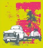 Vintage Cars with Palms