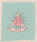 Vintage Rose and Love