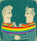 Gay Couple with Scarf