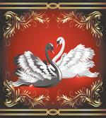 Romantic Swan Couple artwork