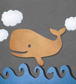 Wooden Paper Base Whale