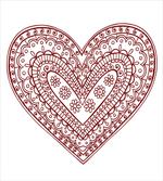 Heart Shape Sixties Swirls