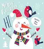 Bird Snow Xmas Theme