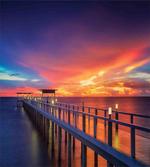Wooden Bridge on Sea