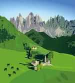 Alpine Mountains Meadow