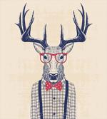 Humorous Deer with Jazz Bow