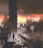 Sci-Fi Empty City Robot